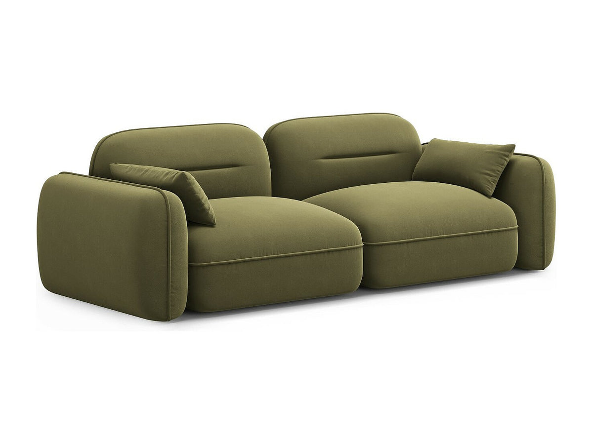 Canapé modulable 3 places vert velours