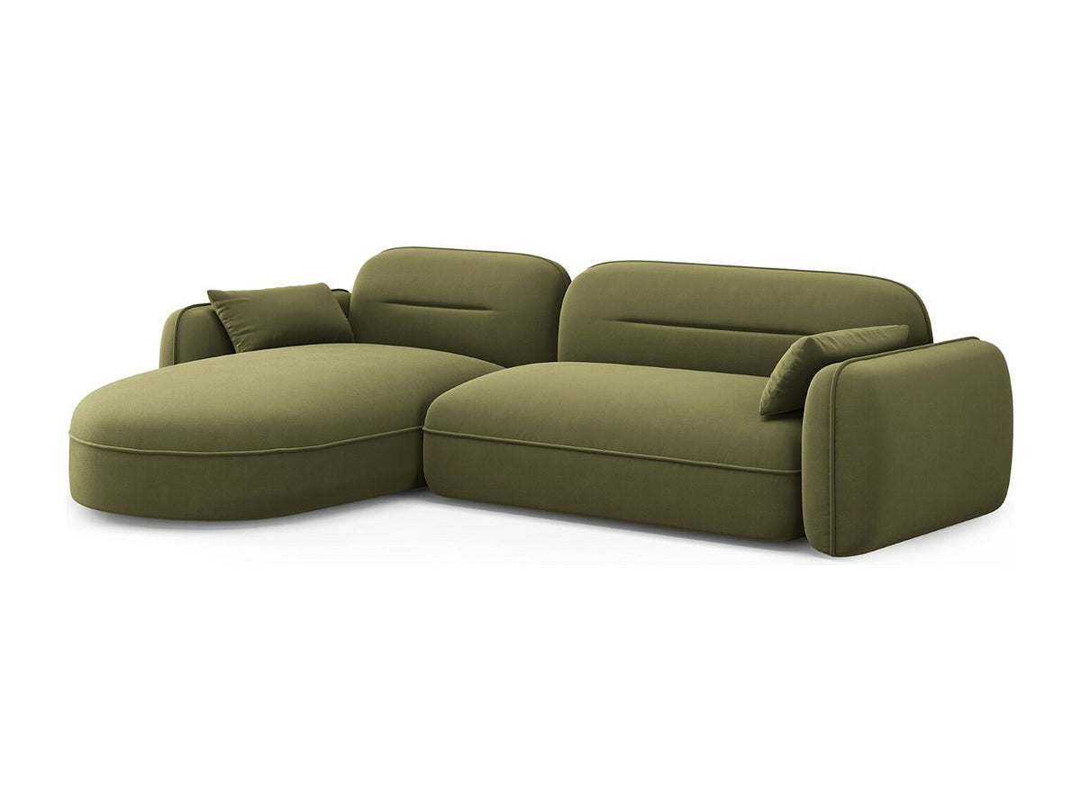 Canapé modulable 4 places vert velours