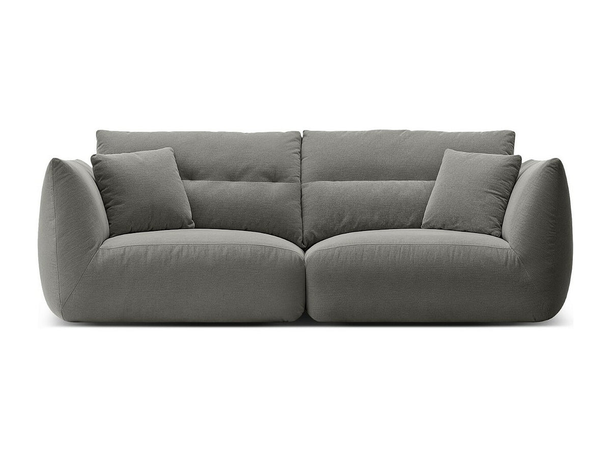 Canapé modulable 3 places gris tissu