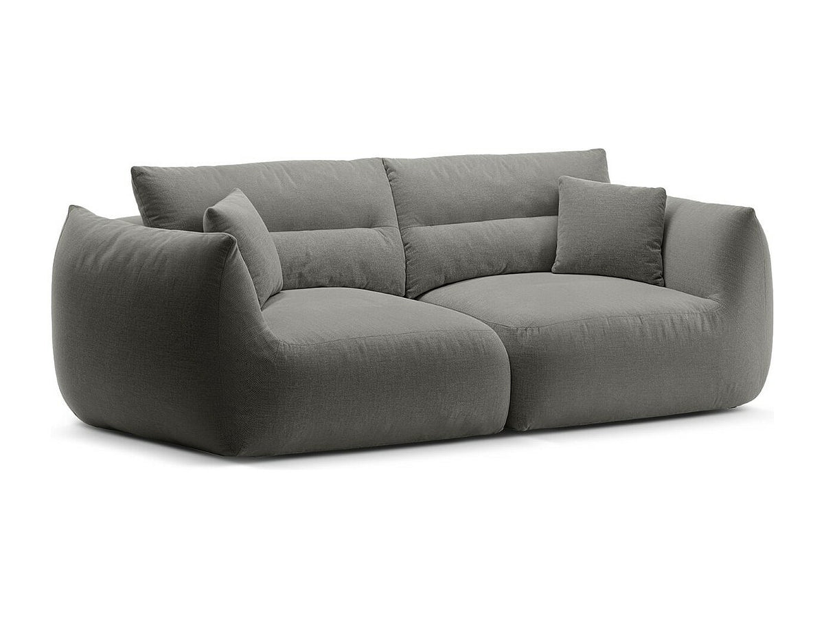Canapé modulable 3 places gris tissu