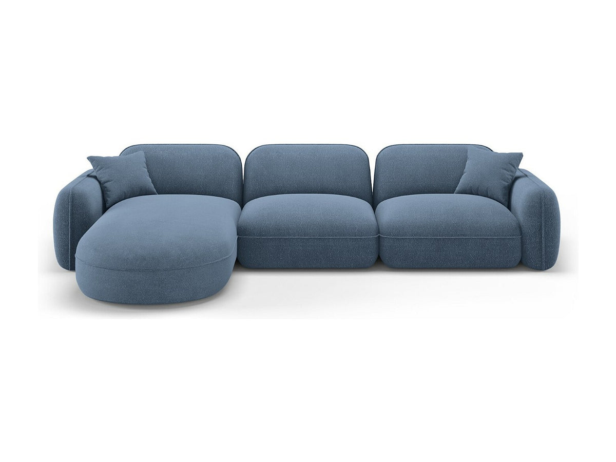 Canapé modulable 4 places bleu velours