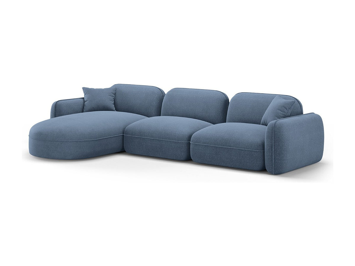 Canapé modulable 4 places bleu velours