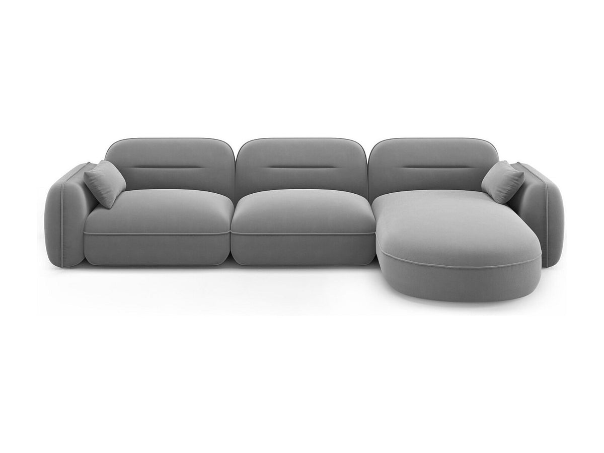 Canapé modulable 4 places gris velours