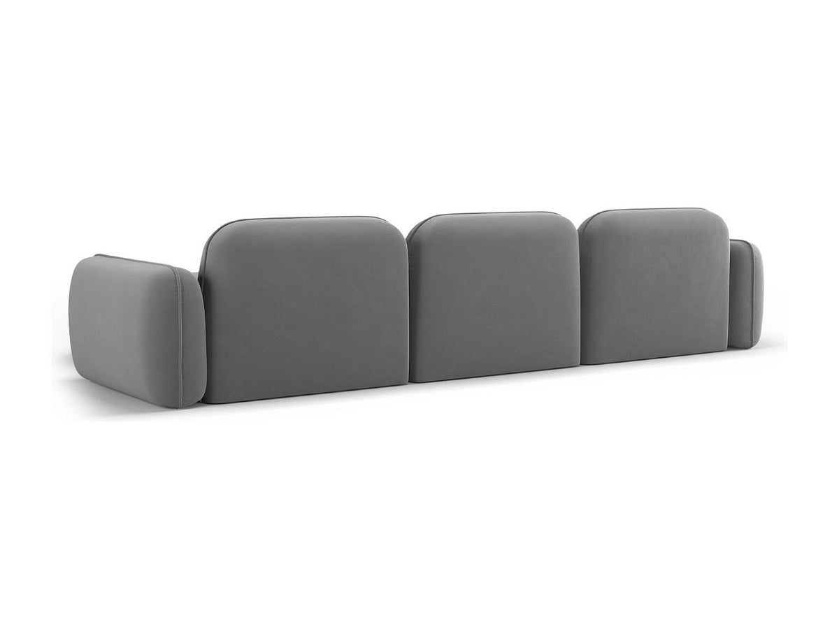 Canapé modulable 4 places gris velours