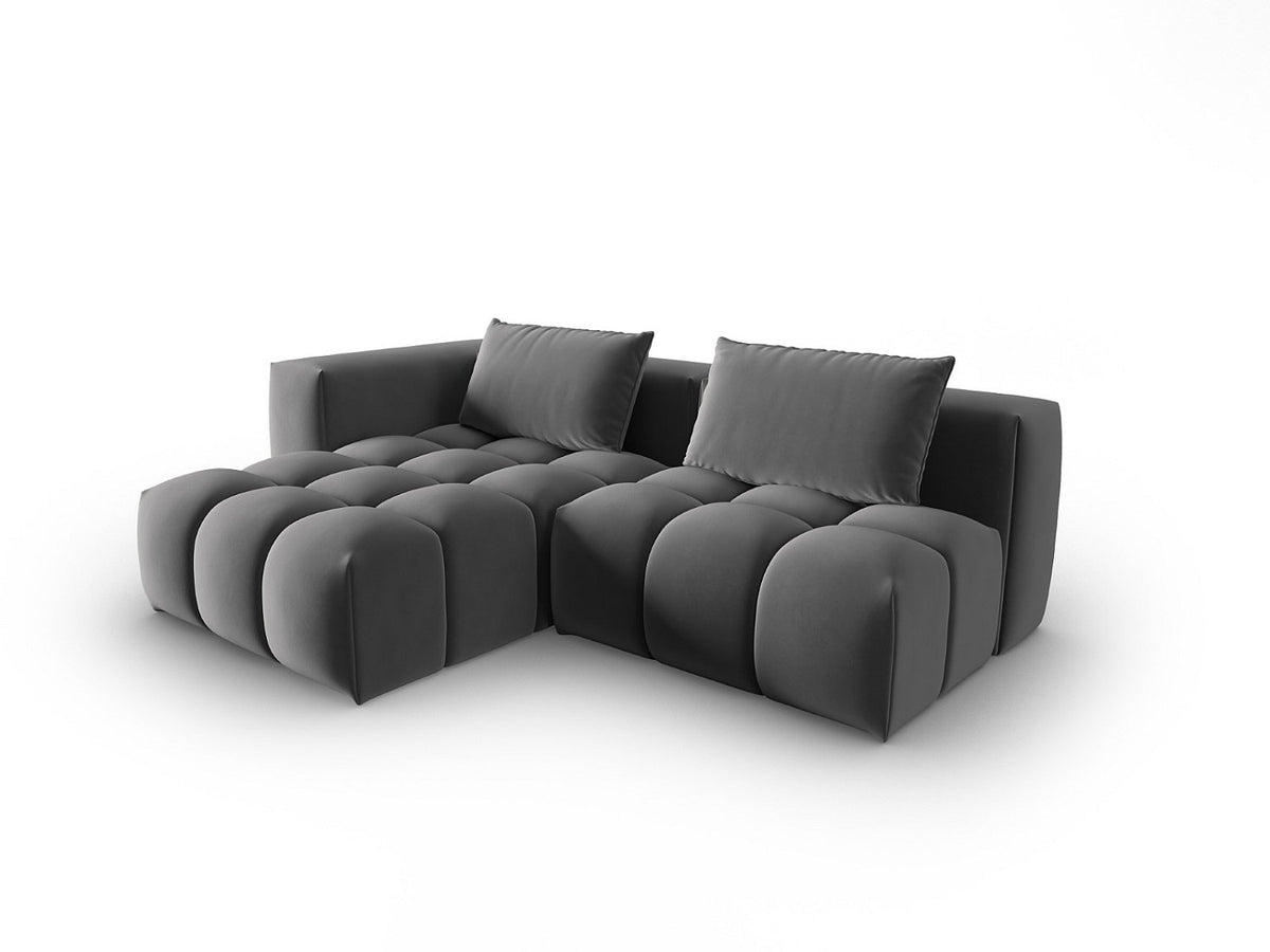 Canapé modulable 3 places gris velours