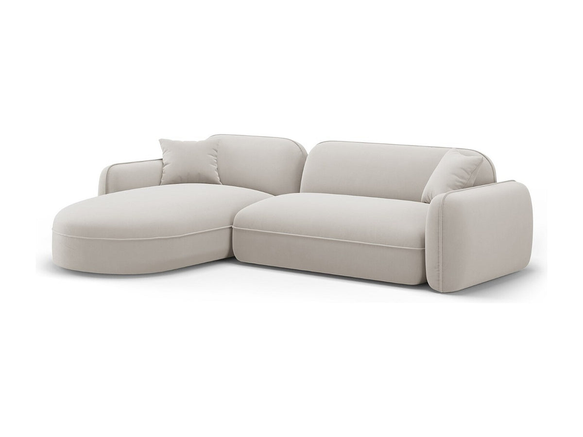 Canapé modulable 4 places beige velours