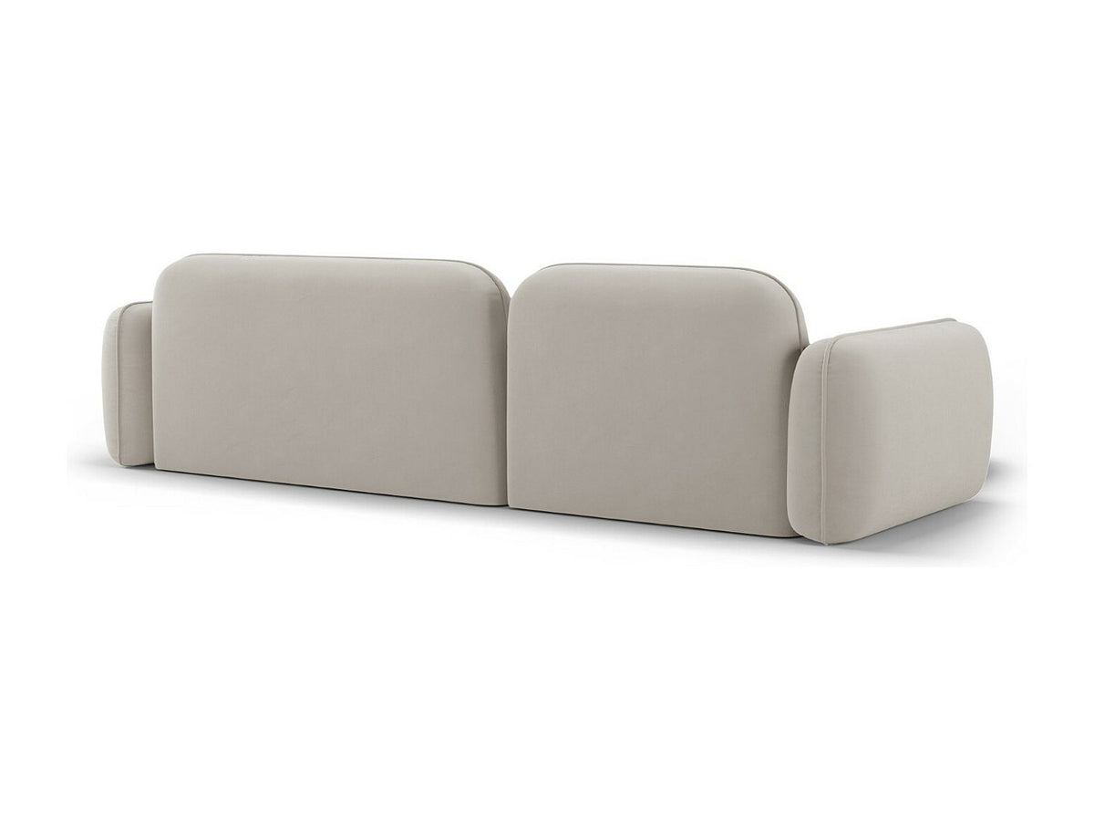 Canapé modulable 4 places beige velours