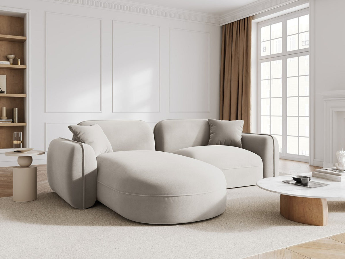 Canapé modulable 3 places beige velours