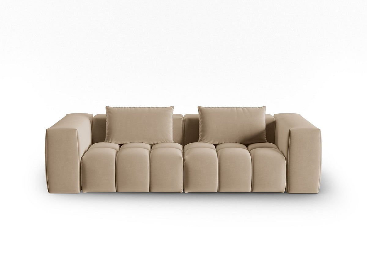 Canapé modulable 3 places marron velours