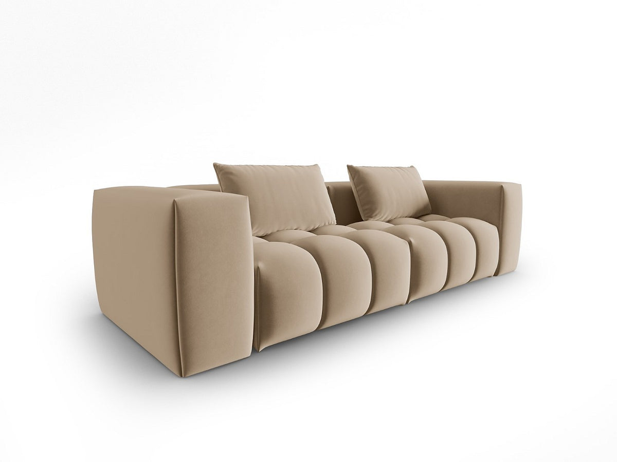 Canapé modulable 3 places marron velours