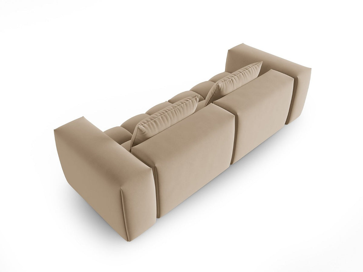 Canapé modulable 3 places marron velours