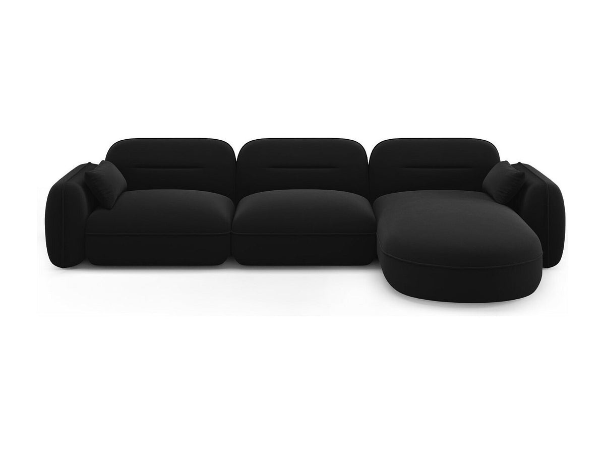 Canapé modulable 4 places noir velours