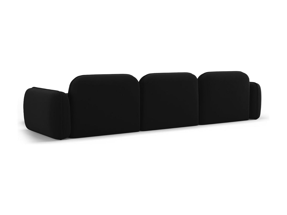 Canapé modulable 4 places noir velours