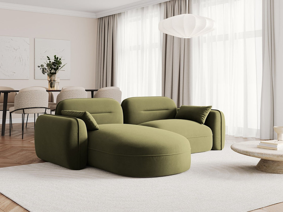Canapé modulable 3 places vert velours