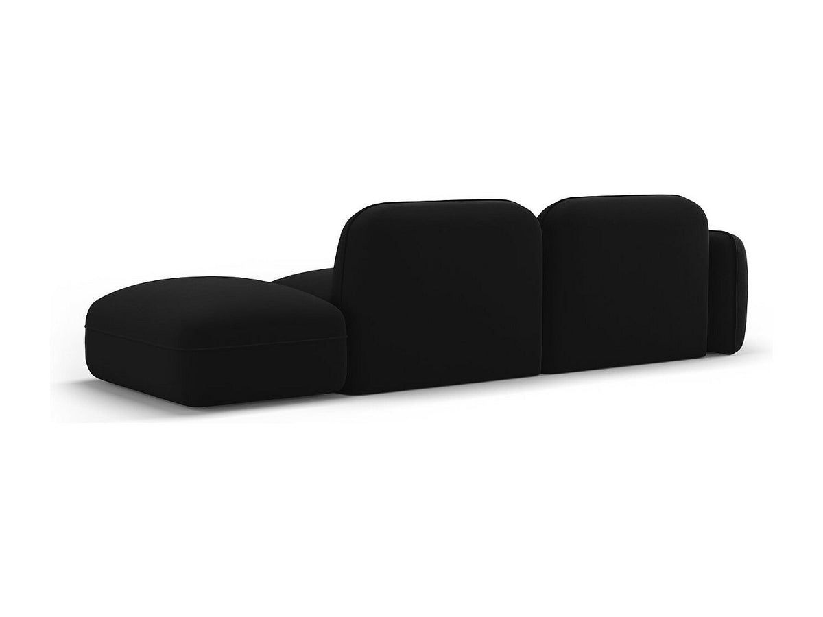 Canapé modulable 3 places noir velours