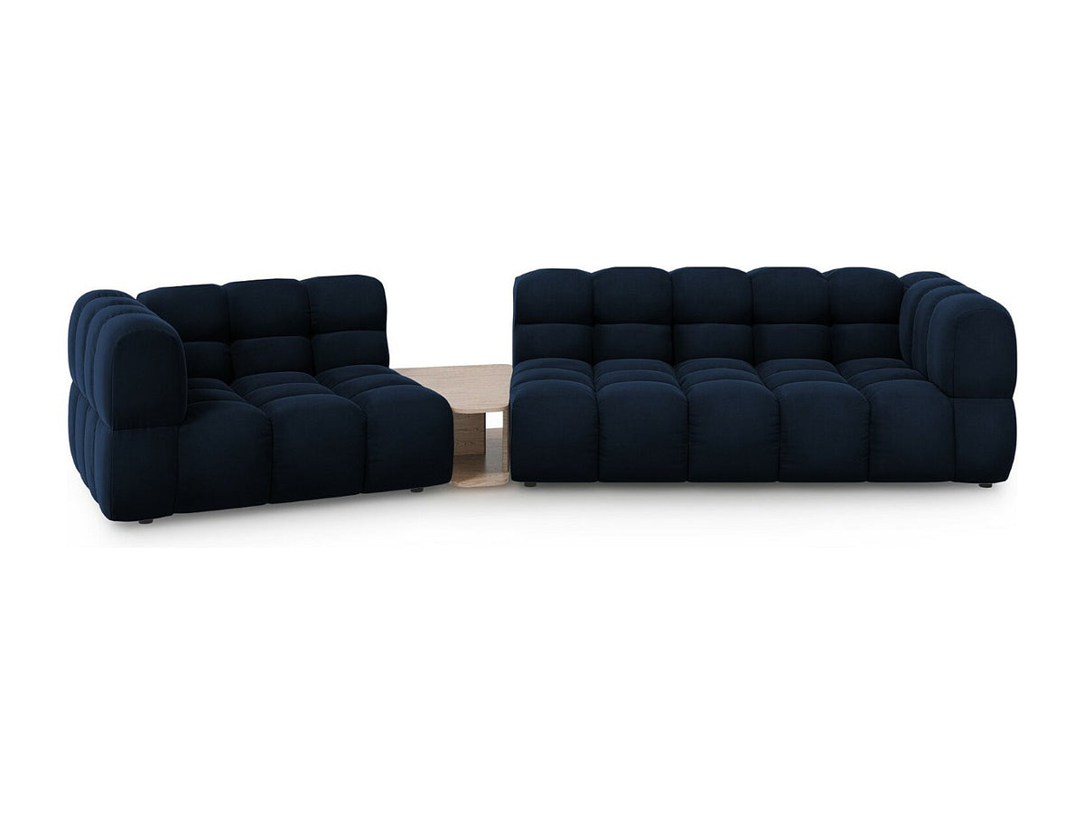 Canapé modulable 3 places bleu velours