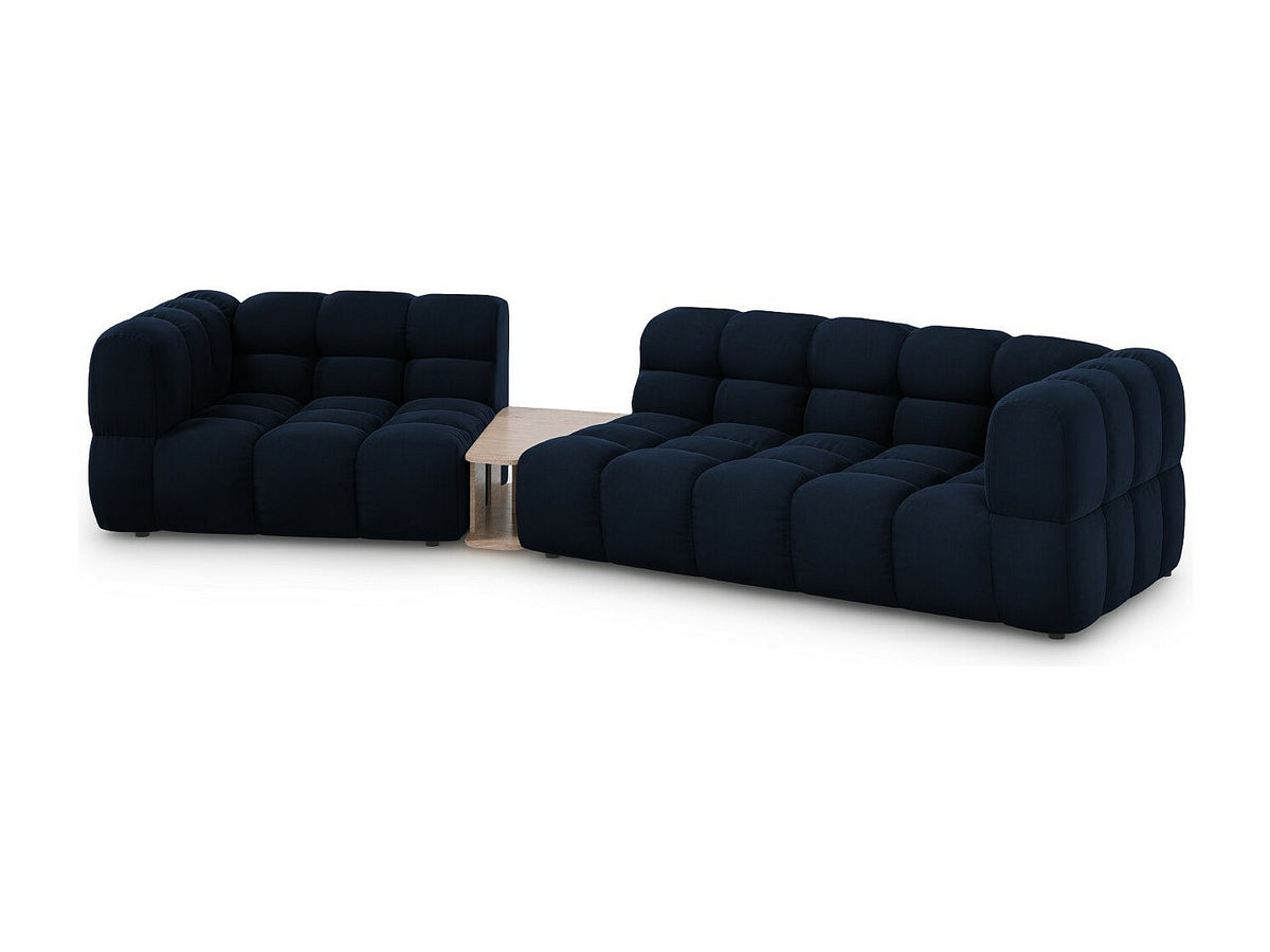 Canapé modulable 3 places bleu velours
