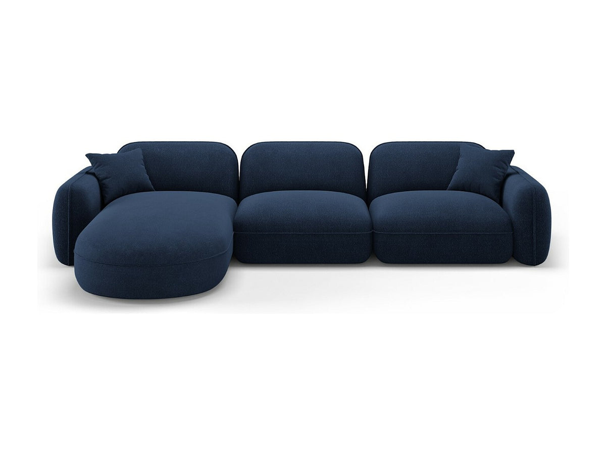 Canapé modulable 4 places bleu velours