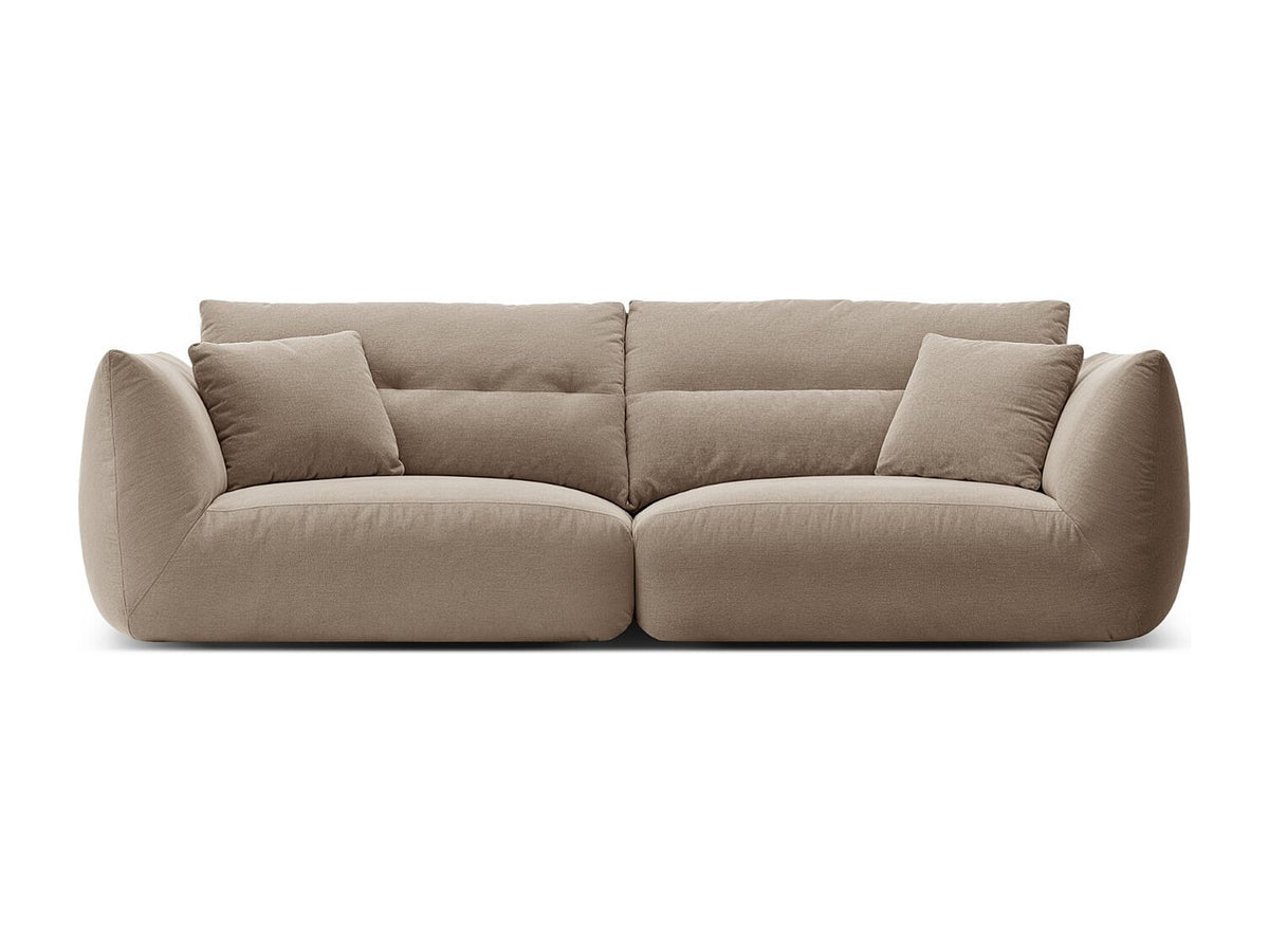 Canapé modulable 4 places marron tissu