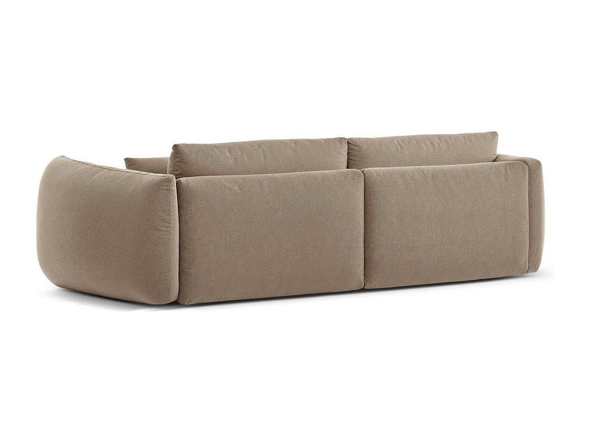 Canapé modulable 4 places marron tissu