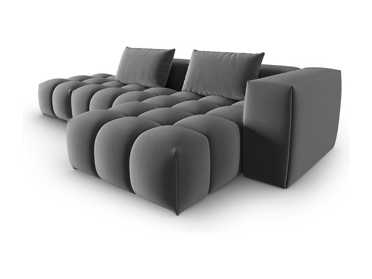 Canapé modulable 4 places gris velours