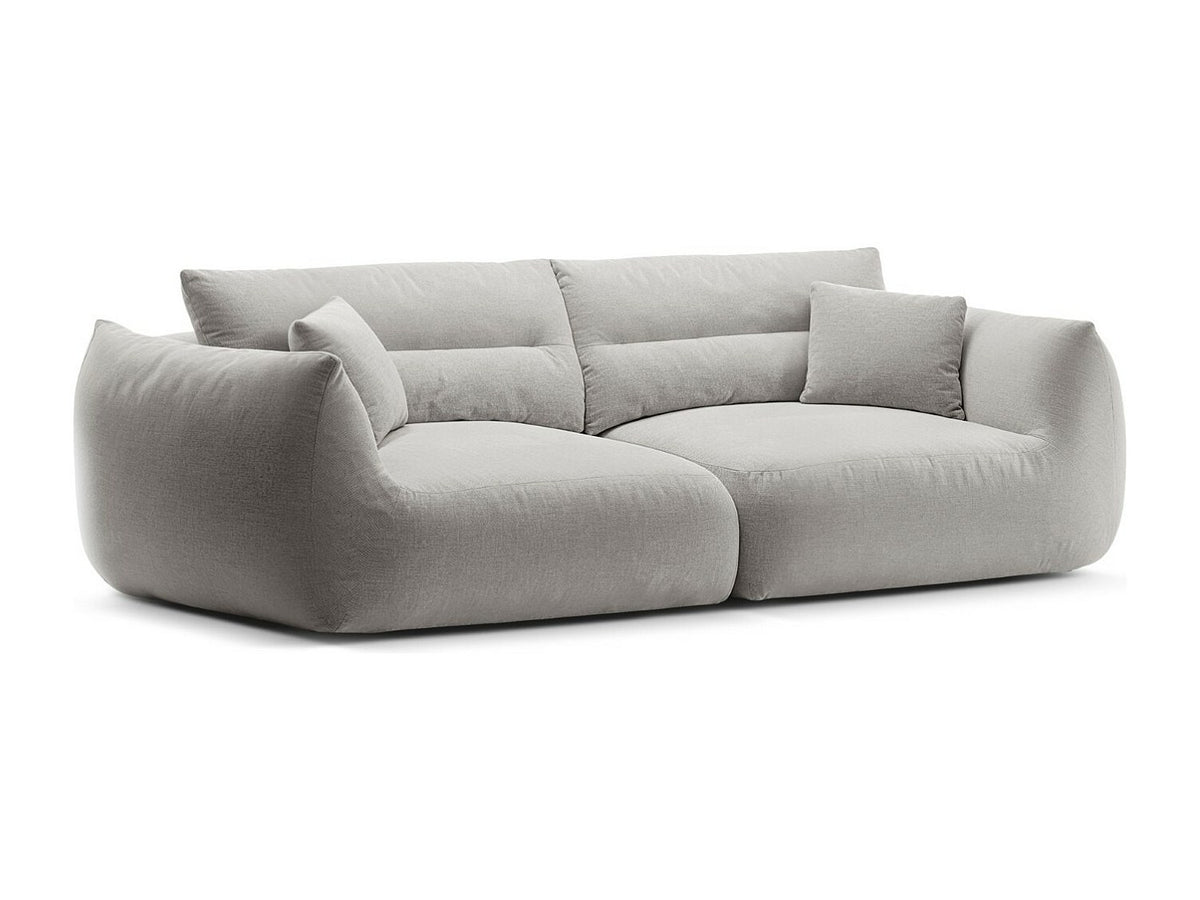 Canapé modulable 4 places gris tissu