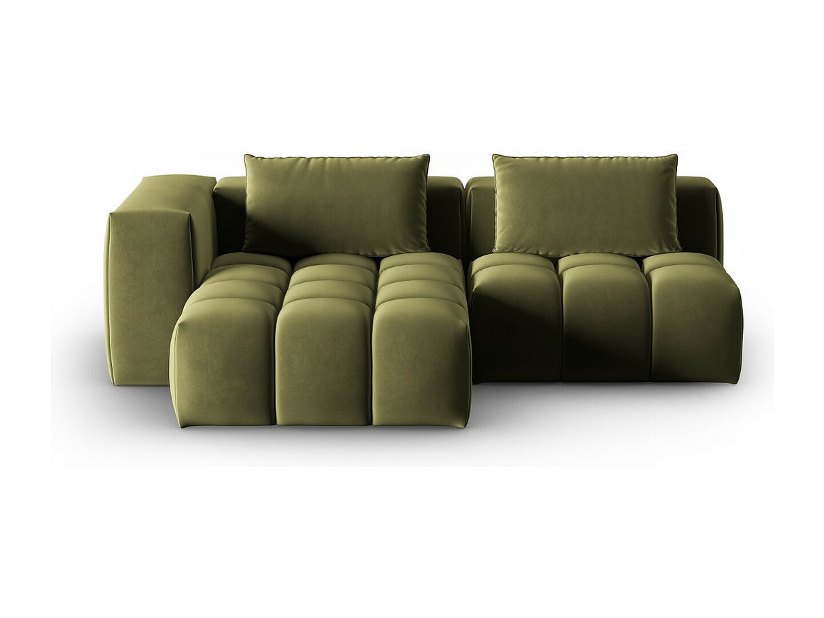Canapé modulable 3 places vert velours