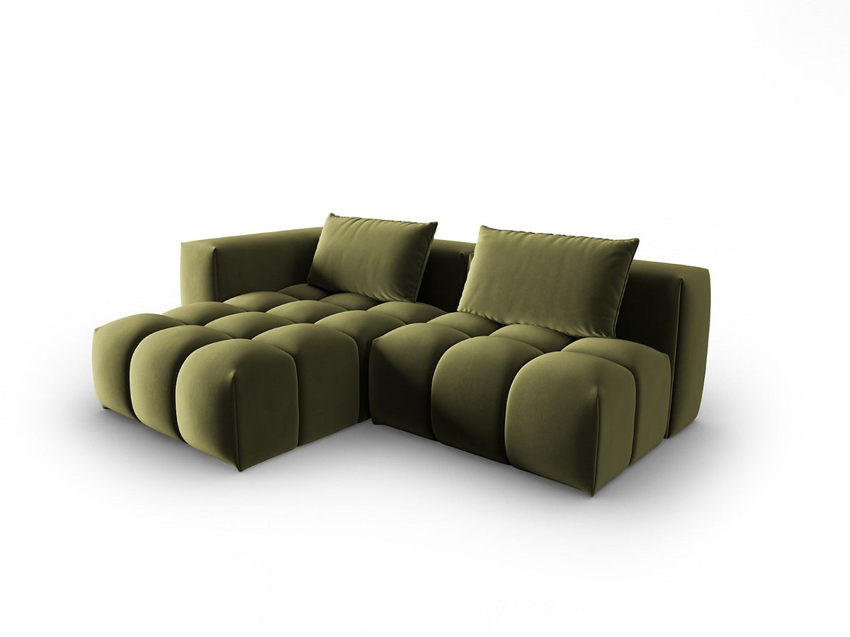 Canapé modulable 3 places vert velours