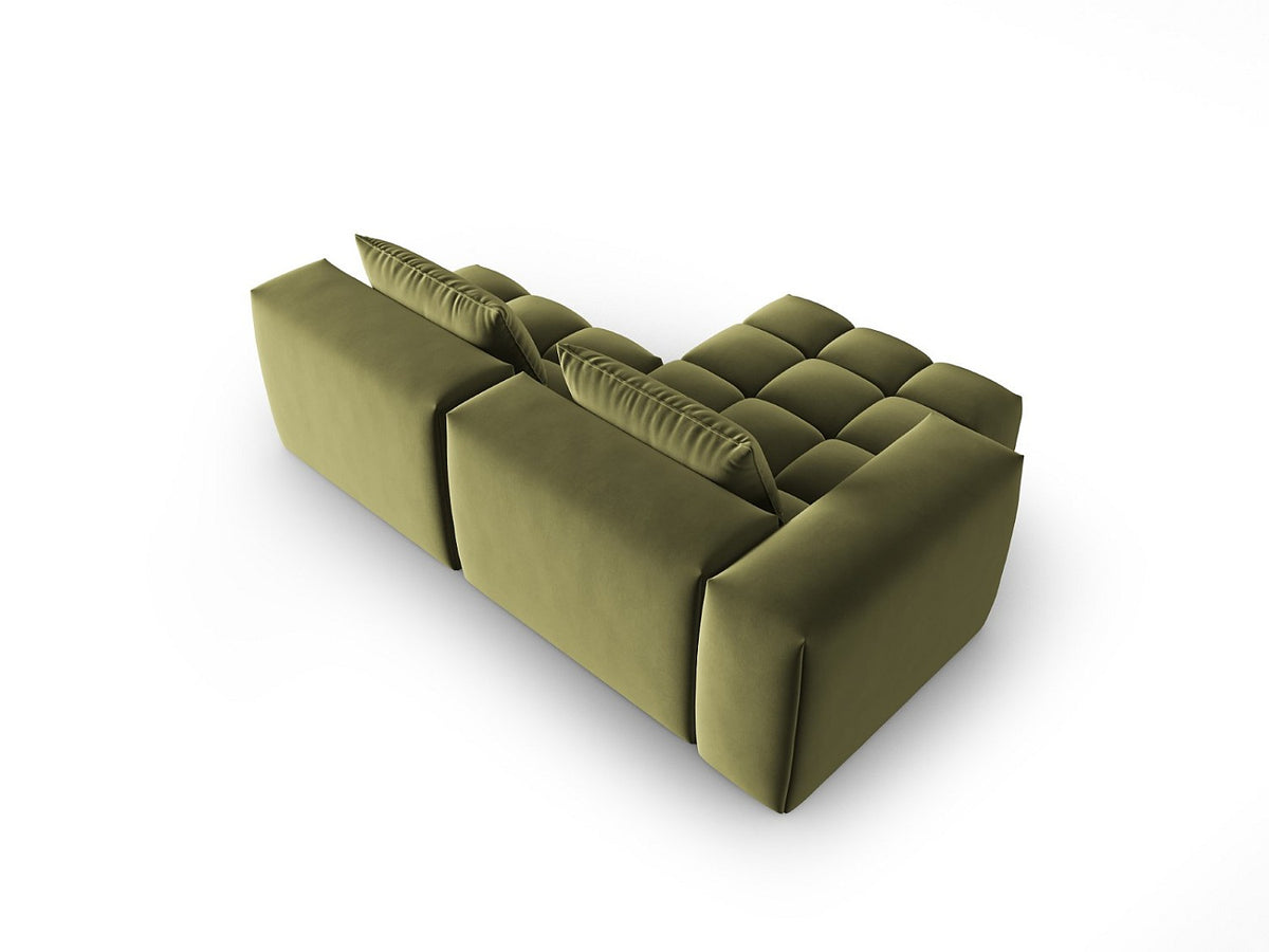 Canapé modulable 3 places vert velours