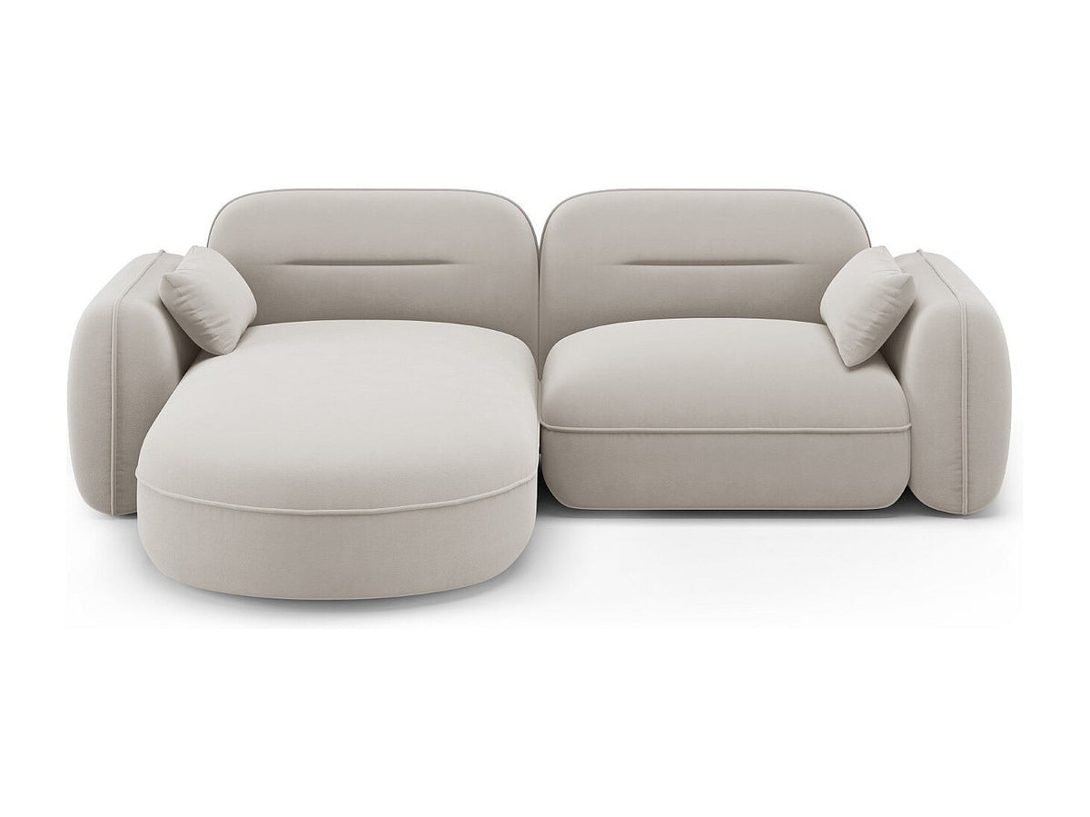 Canapé modulable 3 places beige velours