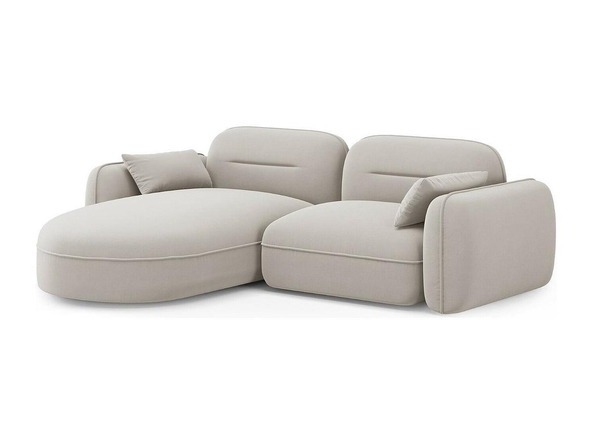 Canapé modulable 3 places beige velours
