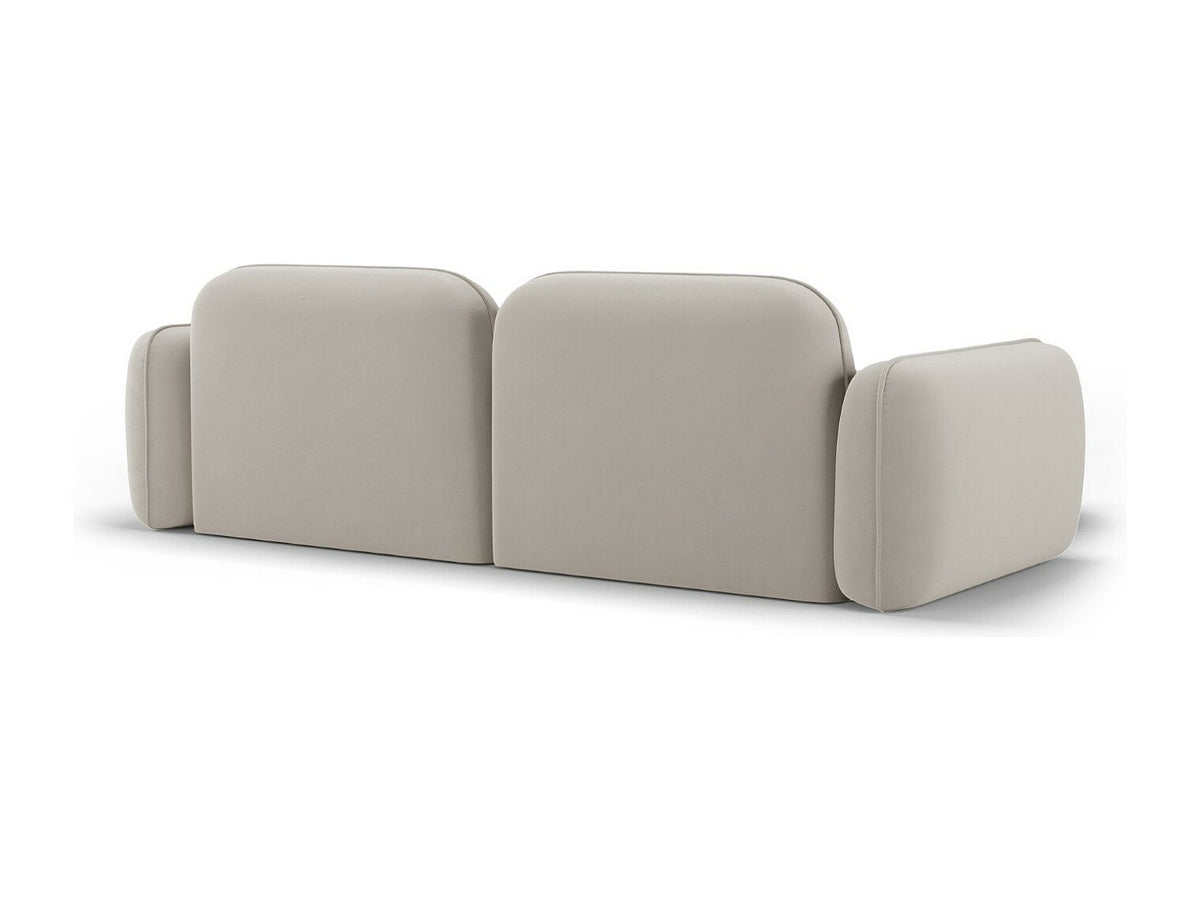 Canapé modulable 3 places beige velours