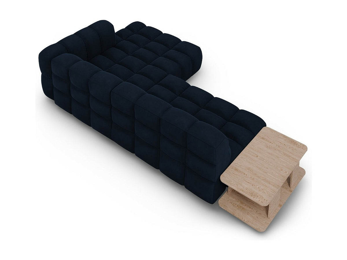 Canapé modulable 4 places bleu velours