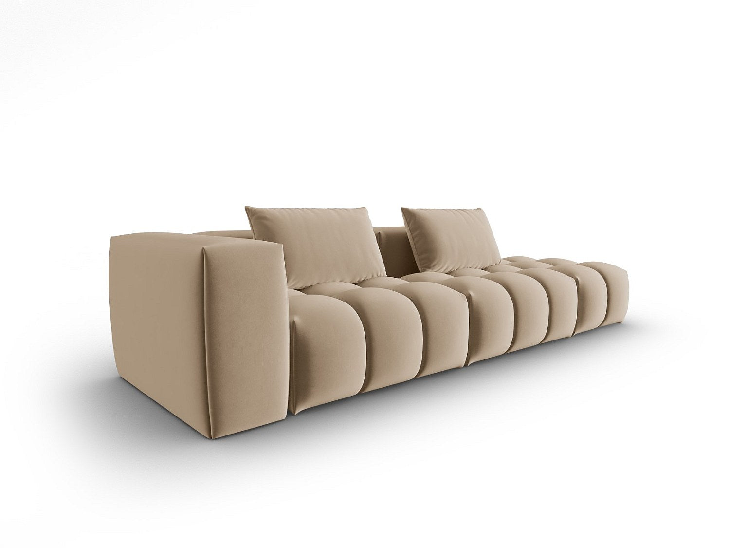 Canapé modulable 3 places marron velours