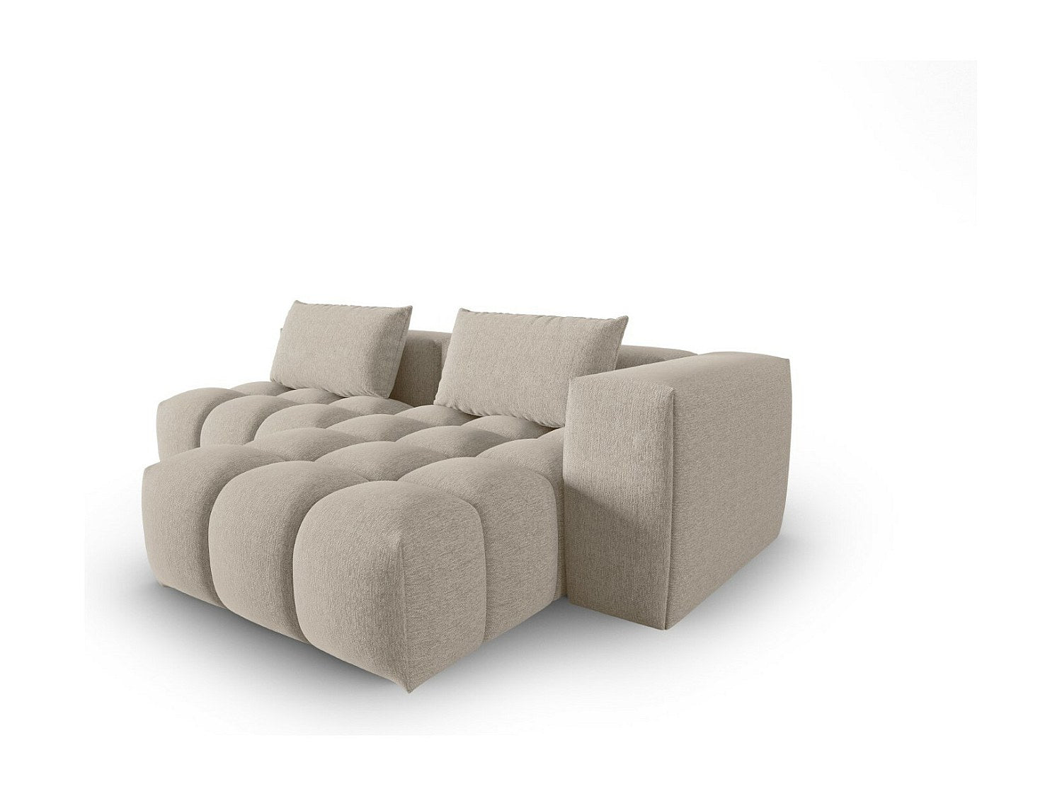 Canapé modulable 3 places marron tissu