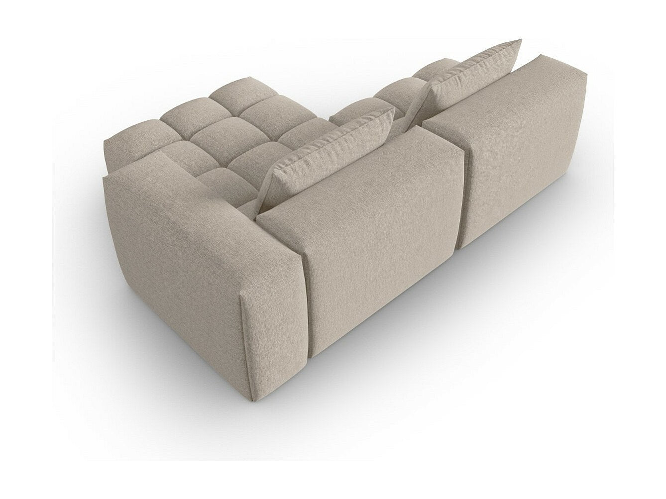 Canapé modulable 3 places marron tissu