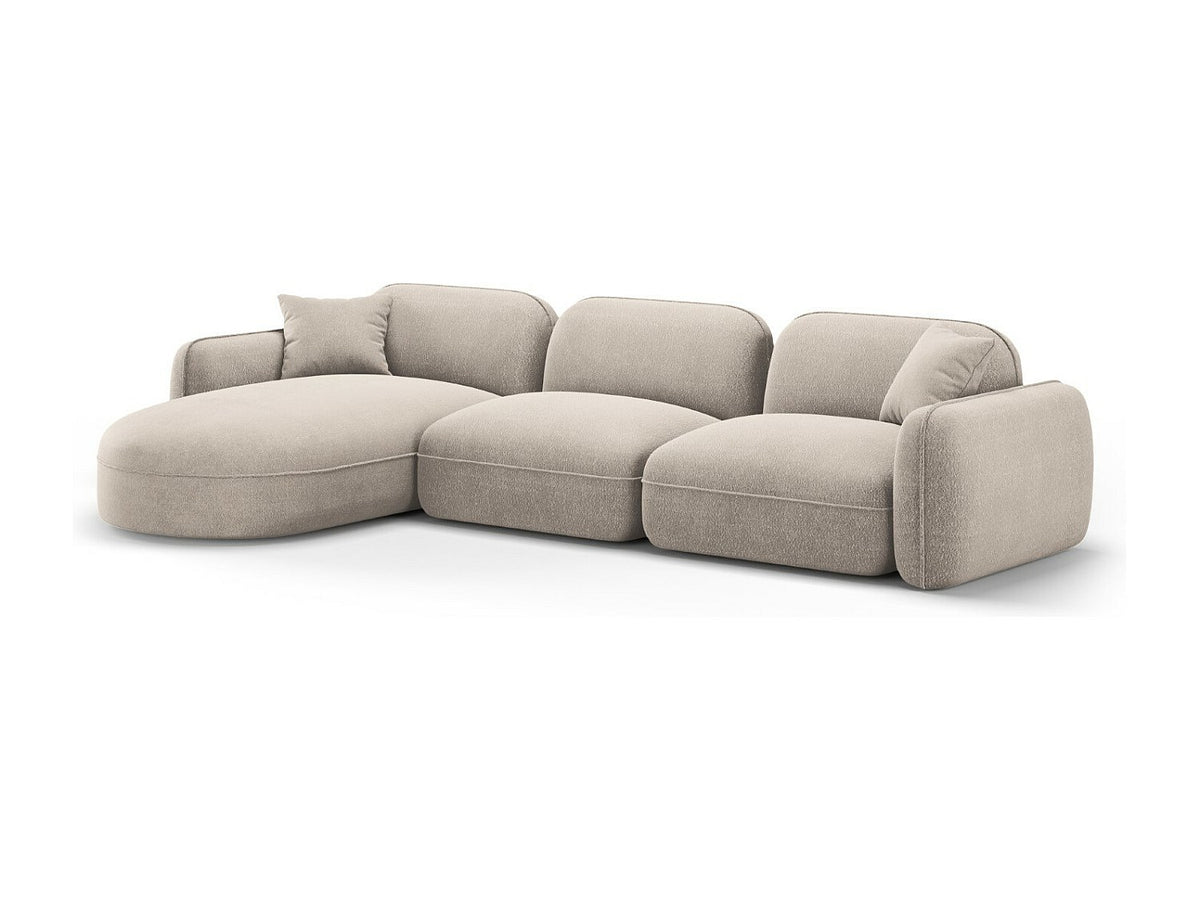 Canapé modulable 4 places beige velours