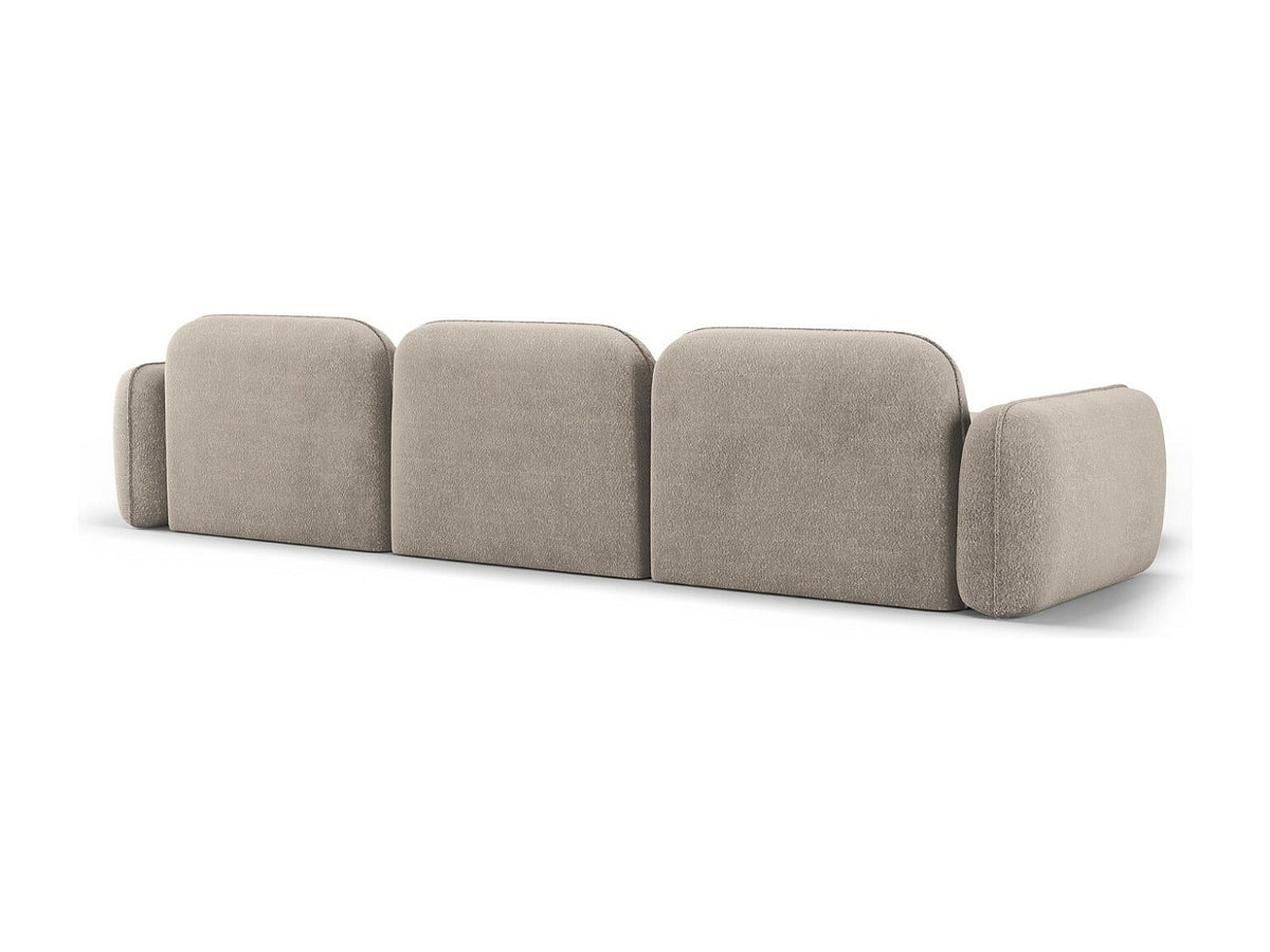 Canapé modulable 4 places beige velours