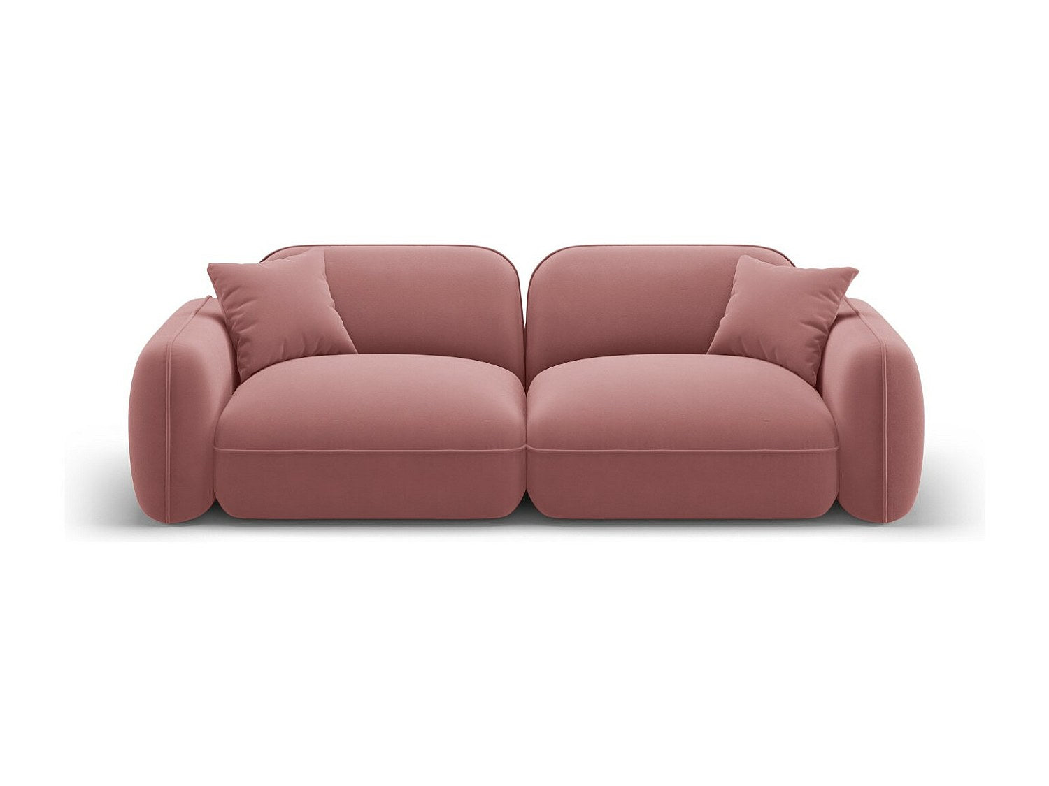 Canapé modulable 3 places rose velours