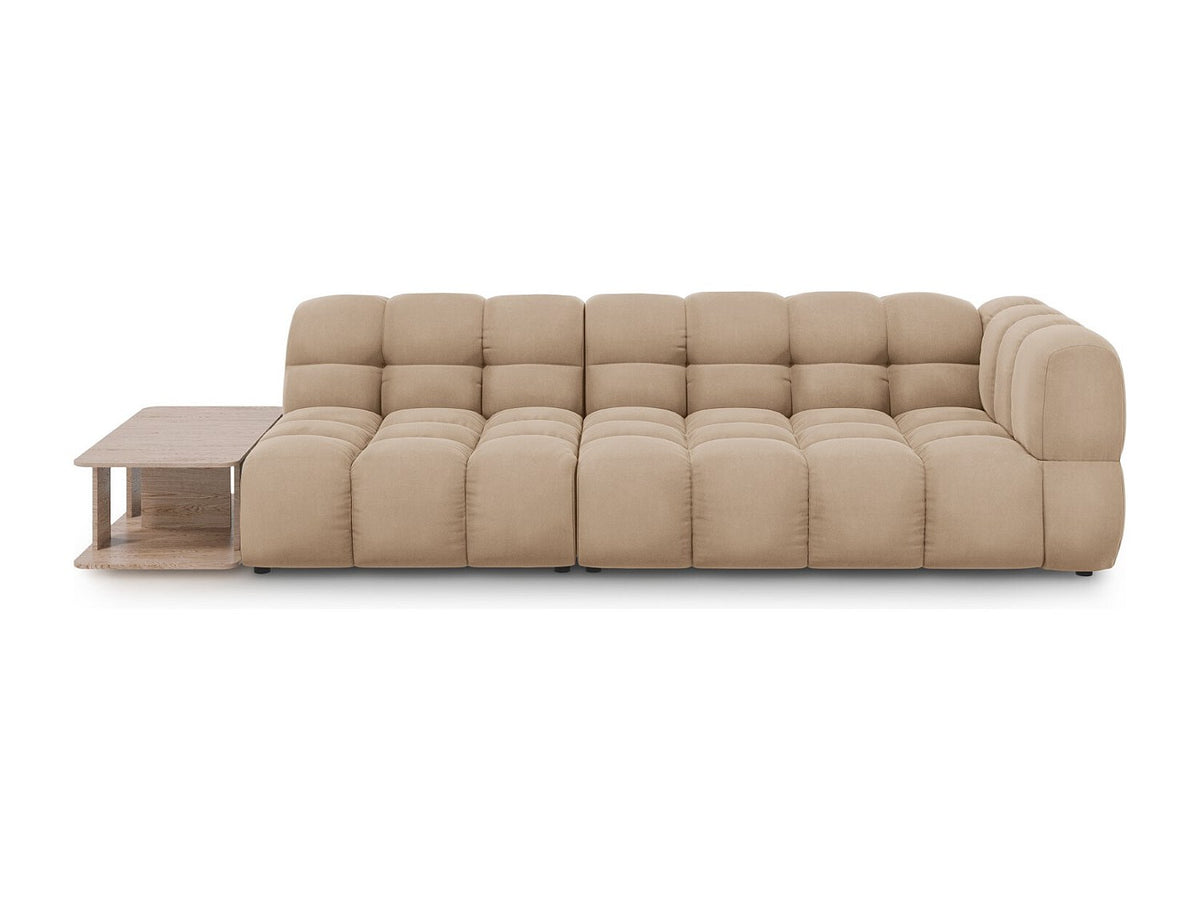 Canapé modulable 4 places marron velours