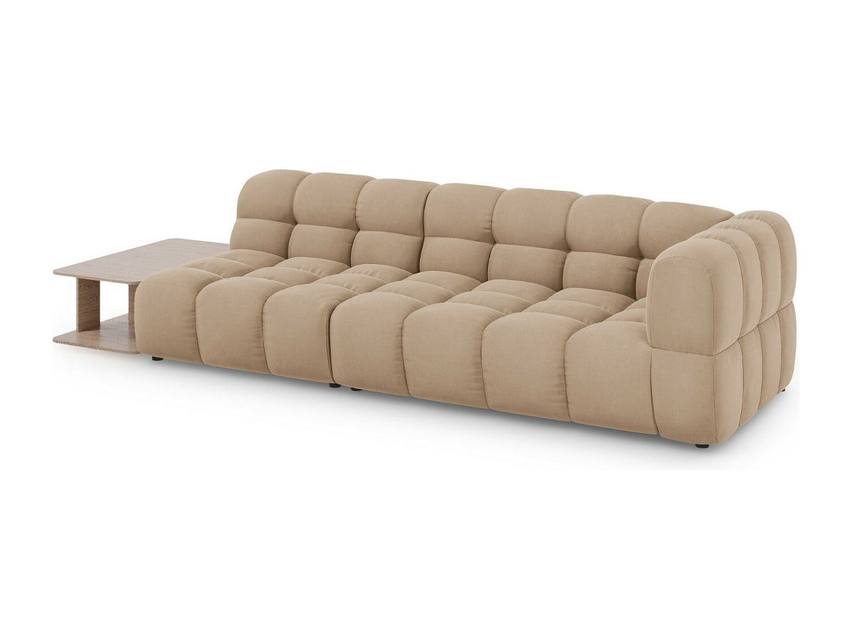 Canapé modulable 4 places marron velours