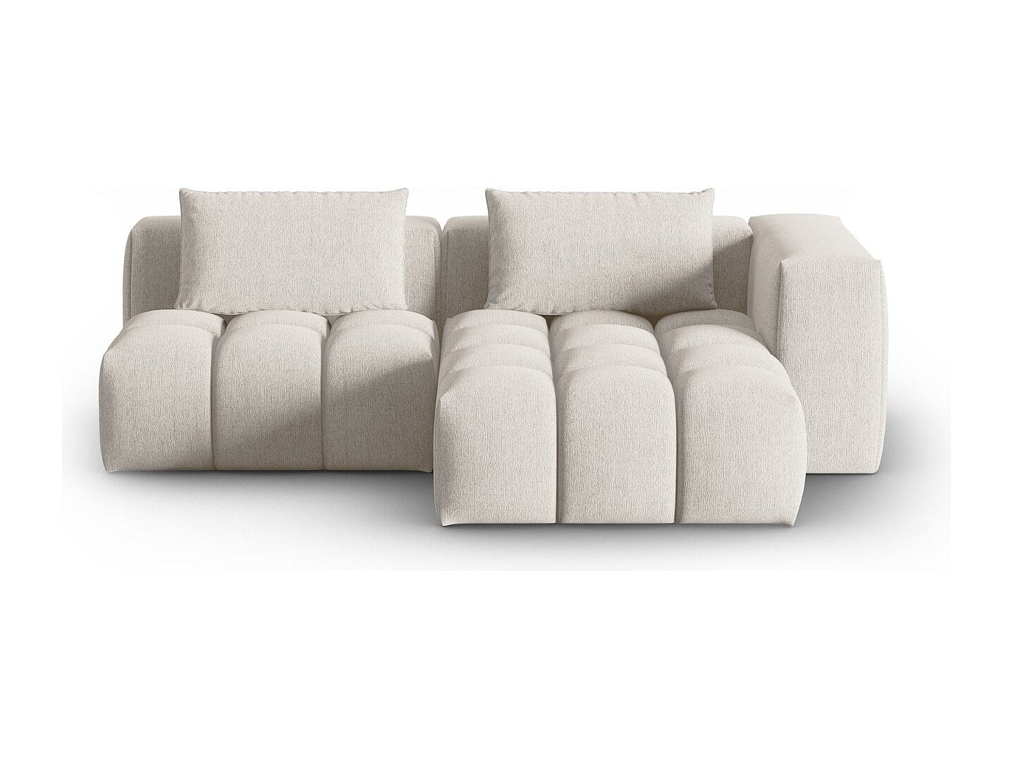 Canapé modulable 3 places beige tissu