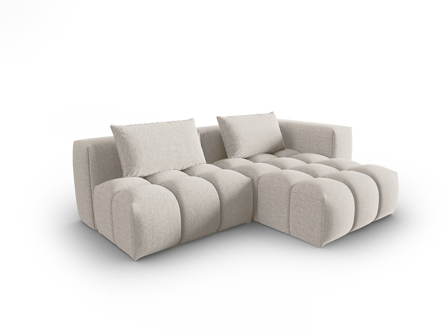 Canapé modulable 3 places beige tissu