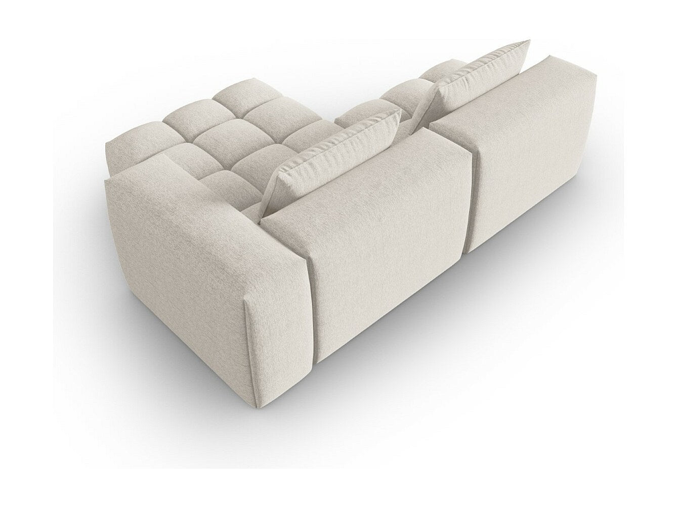 Canapé modulable 3 places beige tissu