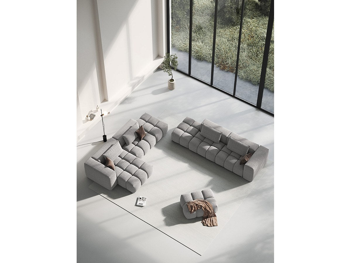 Canapé modulable 3 places beige tissu