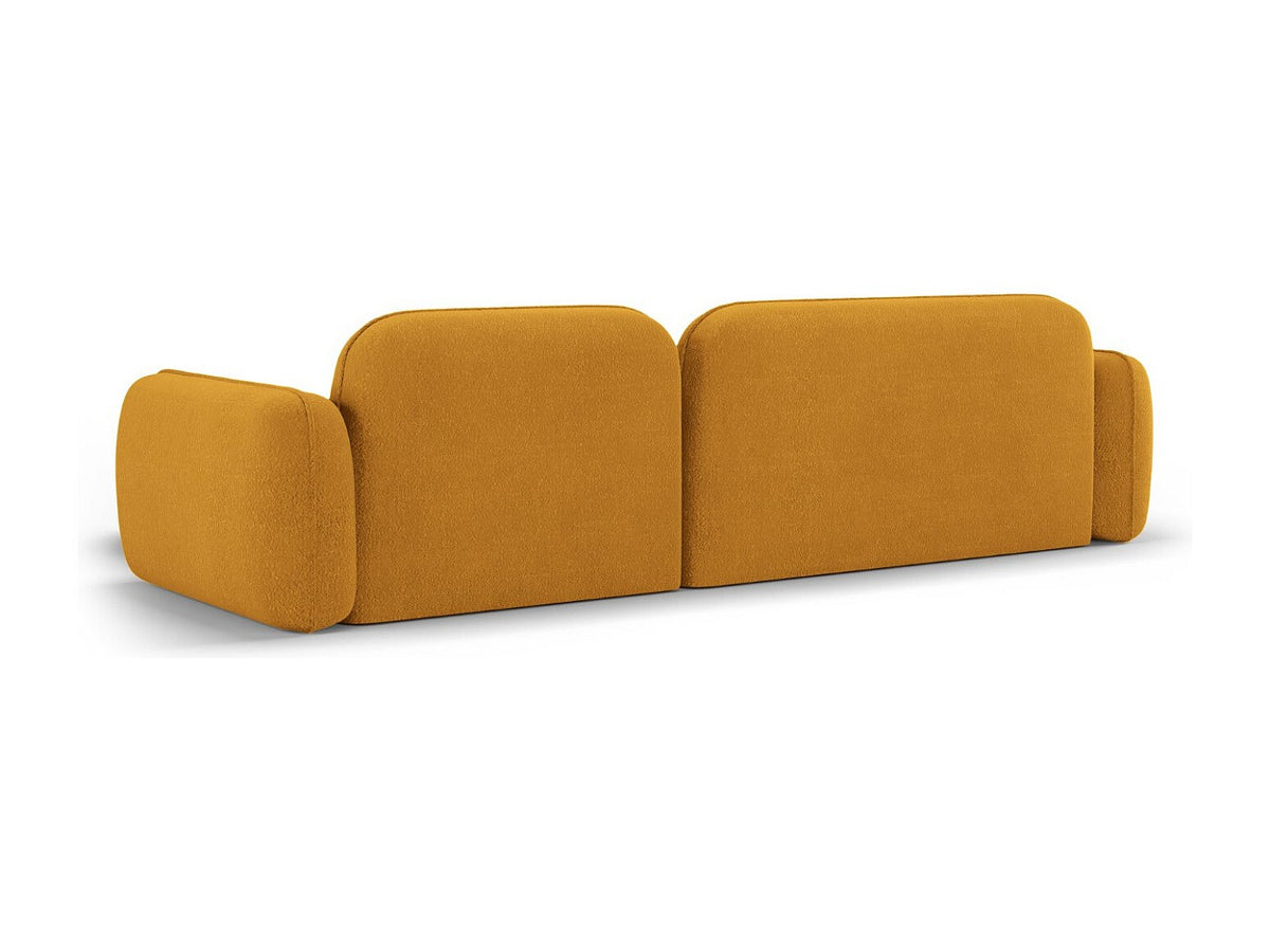 Canapé modulable 4 places jaune velours