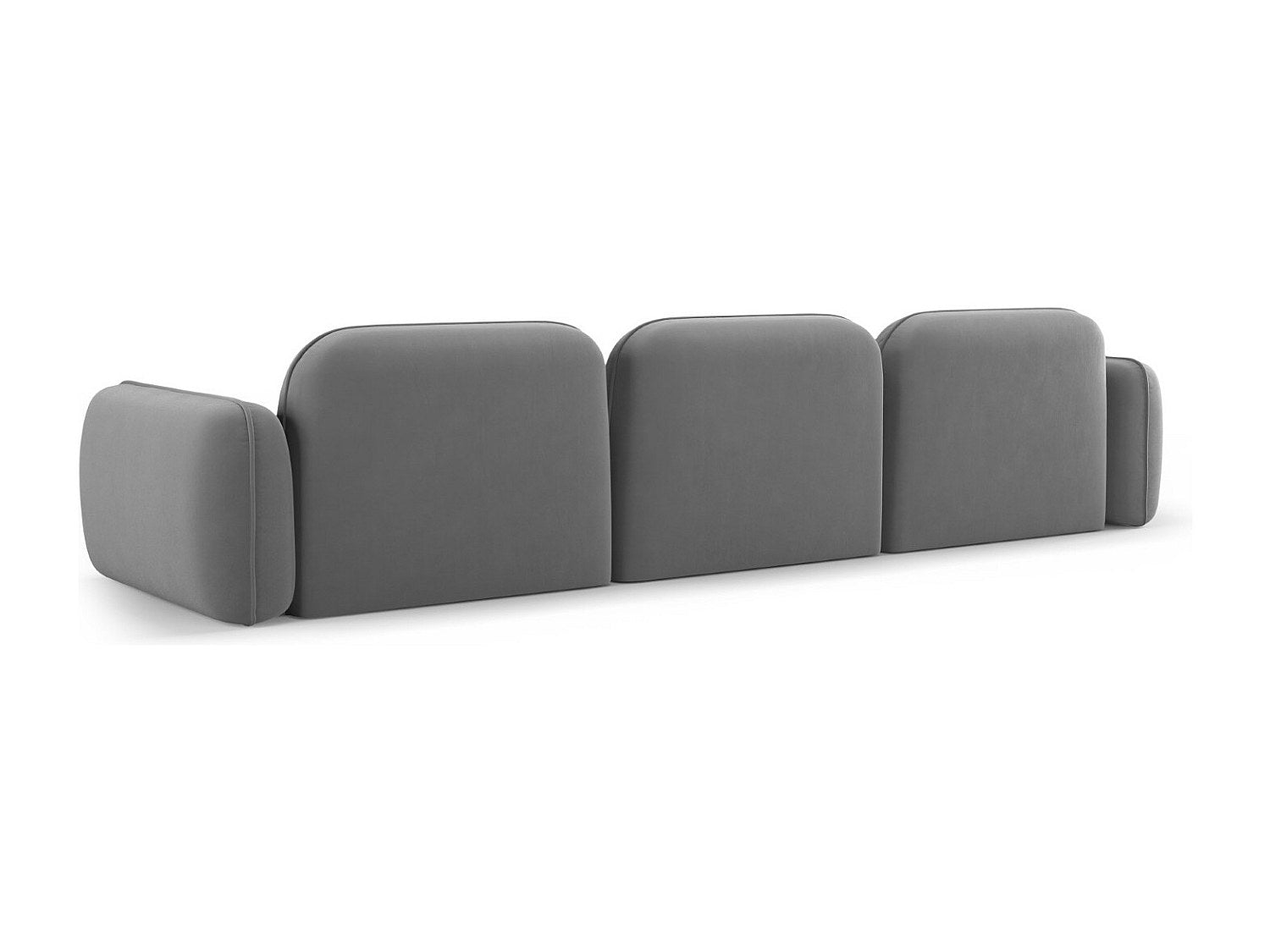 Canapé modulable 4 places gris velours