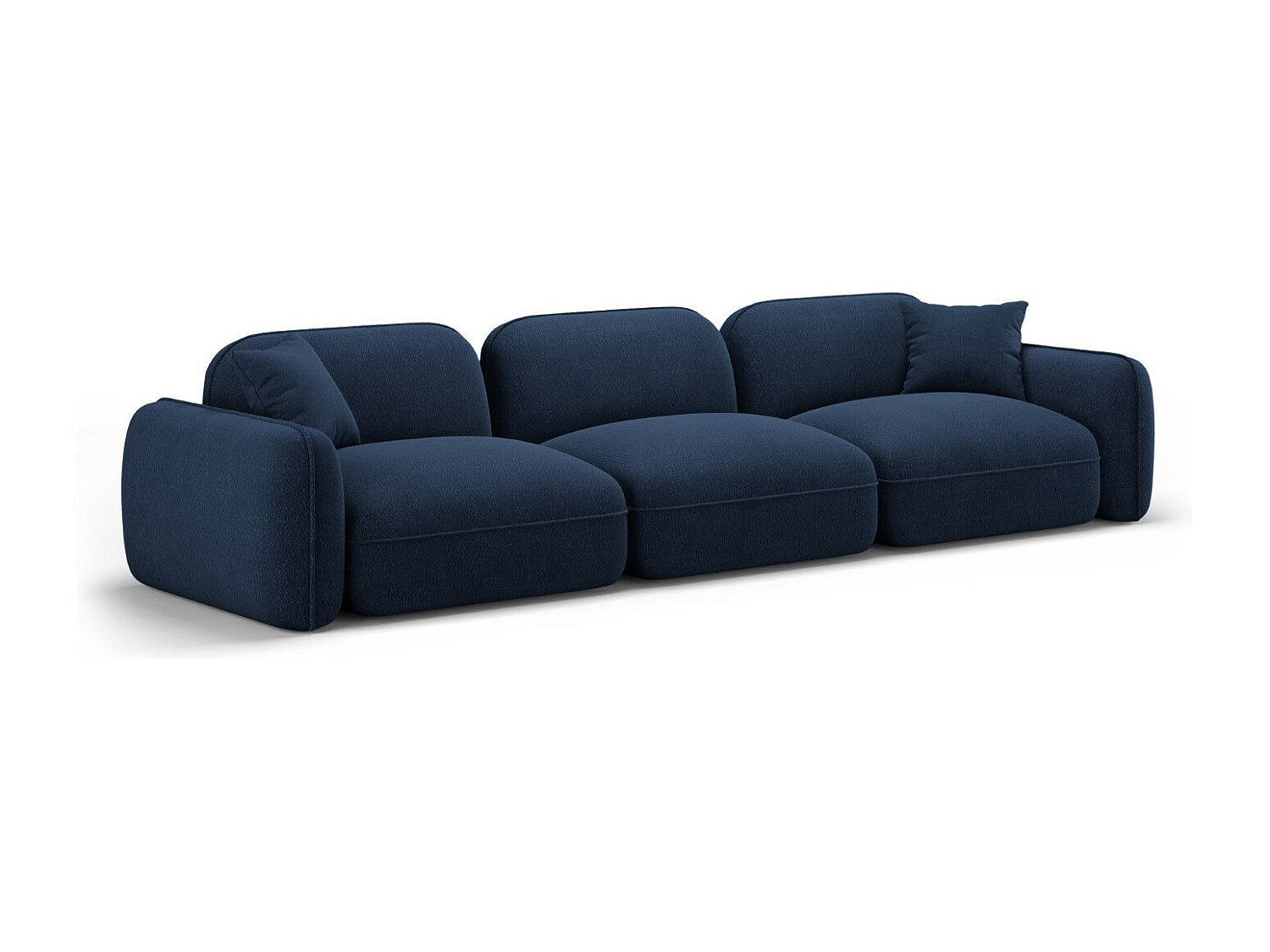 Canapé modulable 4 places bleu velours