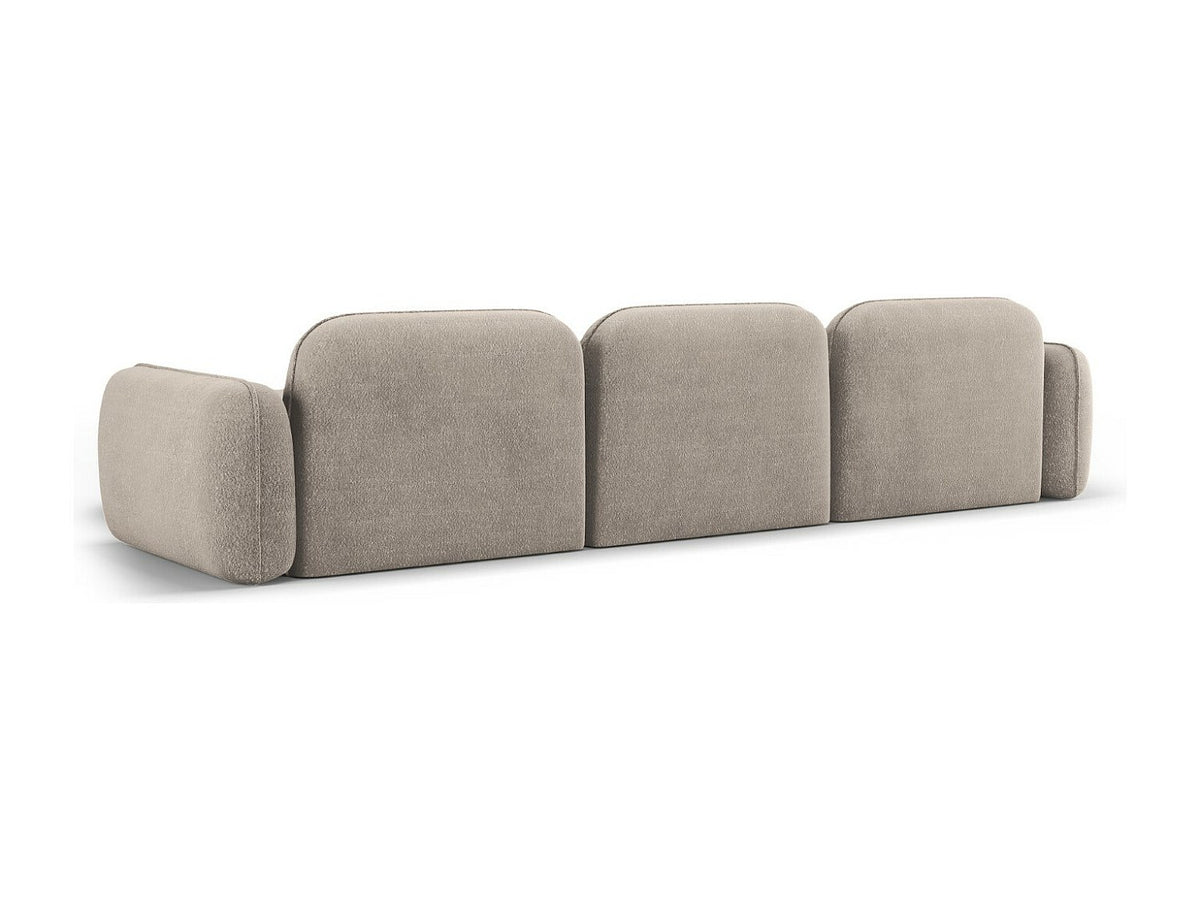 Canapé modulable 4 places beige velours