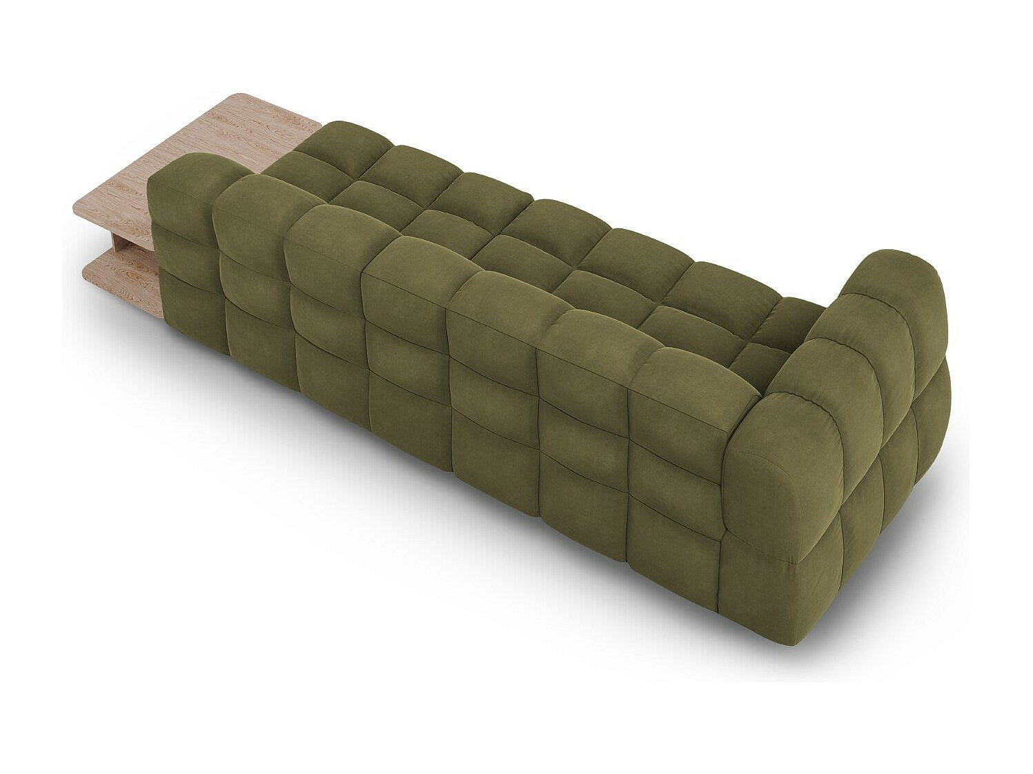 Canapé modulable 4 places vert velours